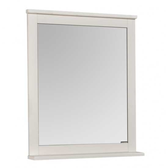 Зеркало АКВАТОН Леон 65 дуб белый, с полкой