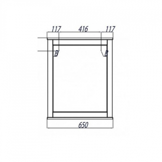 Зеркало АКВАТОН Леон 65 дуб белый, с полкой