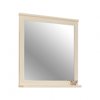 Зеркало АКВАТОН Леон 80 дуб бежевый, с полкой