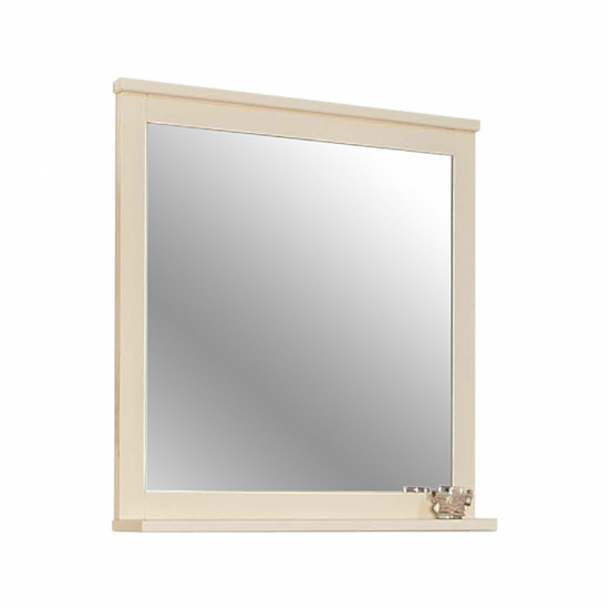 Зеркало АКВАТОН Леон 80 дуб бежевый, с полкой