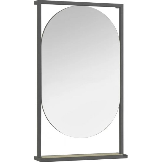 Зеркало АКВАТОН Лофт Фабрик 50 дуб эндгрейн, с полкой