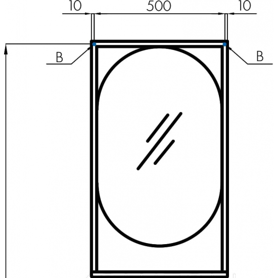 Зеркало АКВАТОН Лофт Фабрик 50 дуб эндгрейн, с полкой
