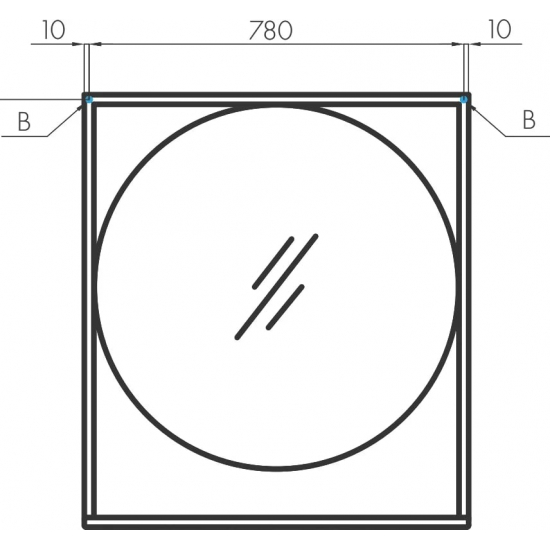 Зеркало АКВАТОН Лофт Фабрик 80 дуб эндгрейн, с полкой