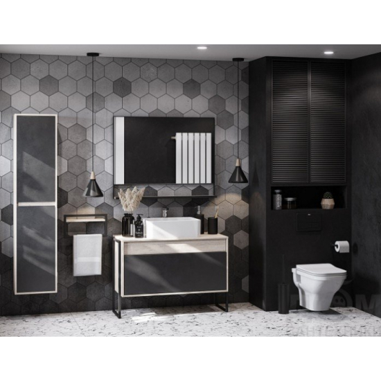 Зеркало АКВАТОН Лофт Урбан 100 см, с полкой