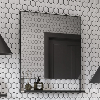 Зеркало АКВАТОН Лофт Урбан 65 см, с полкой