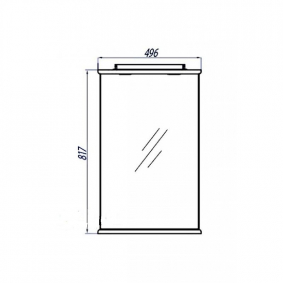Зеркало АКВАТОН Мира 47 с полкой