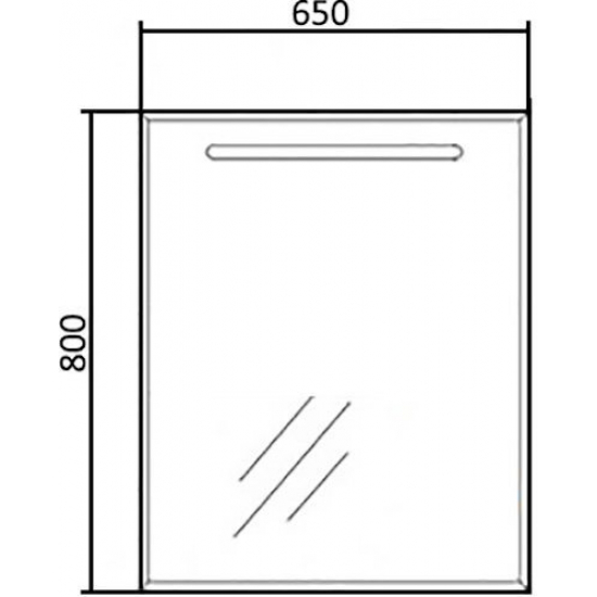 Зеркало АКВАТОН Оптима 65 с подсветкой