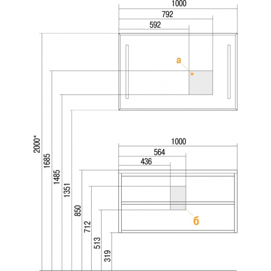 Зеркало АКВАТОН Отель 100 с подсветкой и антизапотеванием