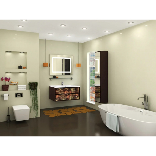 Зеркало АКВАТОН Римини 100 с подсветкой и антизапотеванием