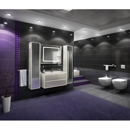 Зеркало АКВАТОН Римини 100 с подсветкой и антизапотеванием