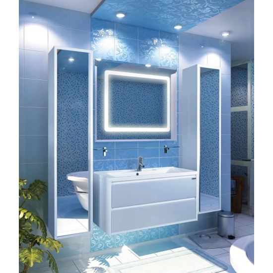 Зеркало АКВАТОН Римини 100 с подсветкой и антизапотеванием