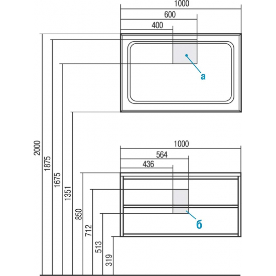 Зеркало АКВАТОН Римини 100 с подсветкой и антизапотеванием