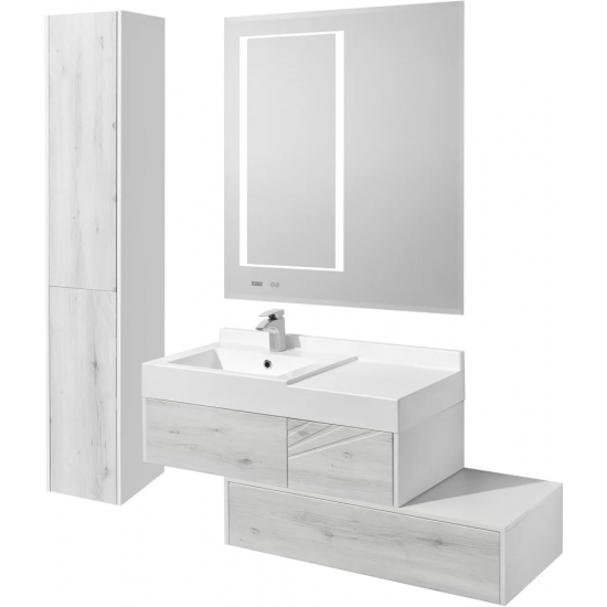 Зеркало АКВАТОН Сакура 100 с подсветкой, антизапотеванием, часами