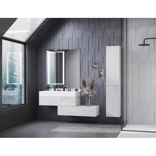 Зеркало АКВАТОН Сакура 100 с подсветкой, антизапотеванием, часами