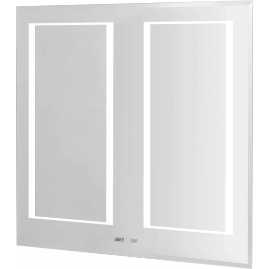 Зеркало АКВАТОН Сакура 120 с двойной подсветкой, антизапотеванием, часами