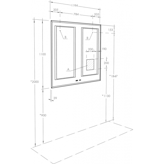 Зеркало АКВАТОН Сакура 120 с двойной подсветкой, антизапотеванием, часами