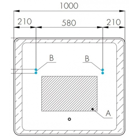 Зеркало АКВАТОН Соул 100 с подсветкой и антизапотеванием