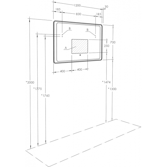 Зеркало АКВАТОН Соул 120 с подсветкой и антизапотеванием