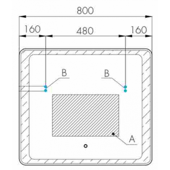Зеркало АКВАТОН Соул 80 с подсветкой и антизапотеванием