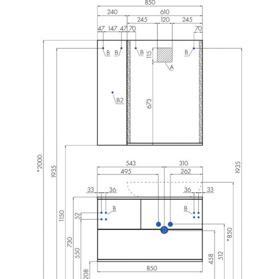 Зеркало АКВАТОН Терра 61 дуб кантри, с полкой