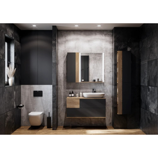 Зеркало АКВАТОН Терра 70 дуб кантри, с полкой