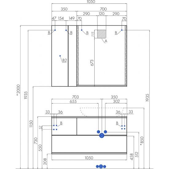 Зеркало АКВАТОН Терра 70 дуб кантри, с полкой