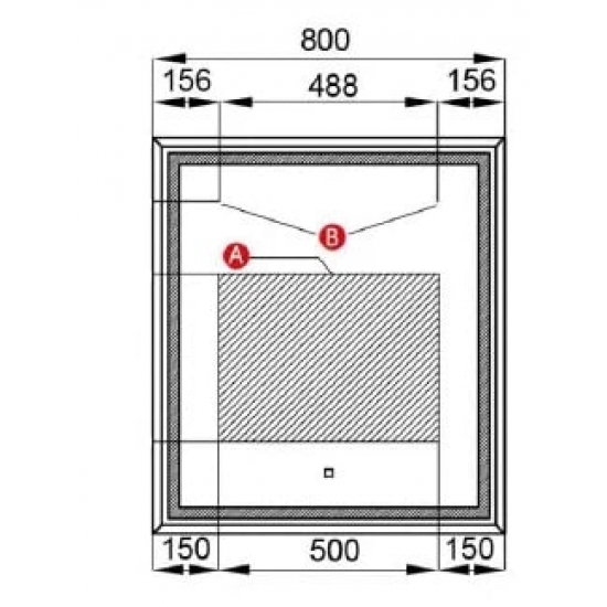 Зеркало АКВАТОН Уэльс 80 с подсветкой