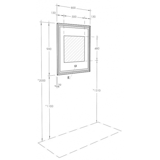 Зеркало АКВАТОН Уэльс 80 с подсветкой