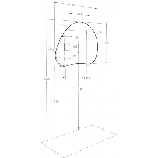Зеркало АКВАТОН Венто с подсветкой