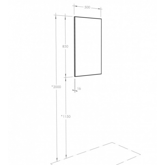 Зеркало АКВАТОН Йорк 50 со светильником
