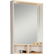 Зеркало АКВАТОН Йорк 55 белый/ясень фабрик, с полкой