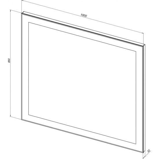 Зеркало AQUANET Алассио 10085 с LED подсветкой