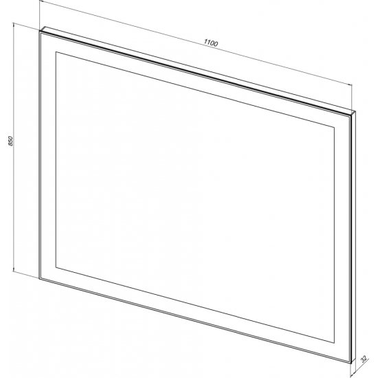 Зеркало AQUANET Алассио 11085 с LED подсветкой