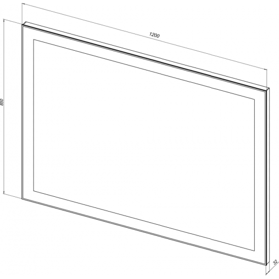Зеркало AQUANET Алассио 12085 с LED подсветкой