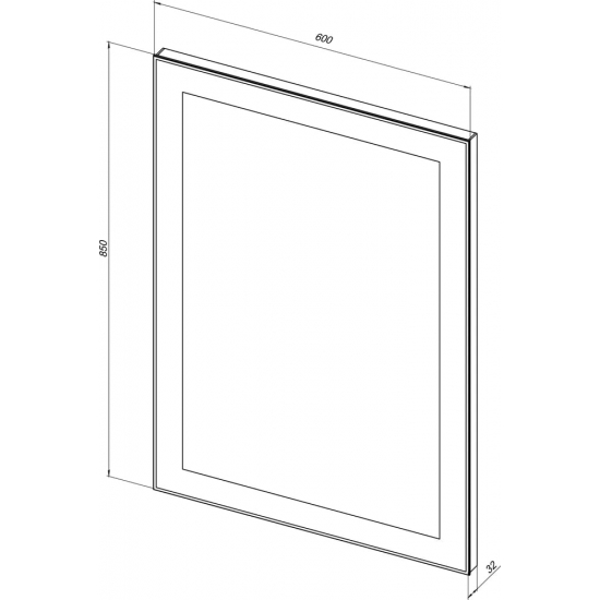Зеркало AQUANET Алассио 6085 с LED подсветкой
