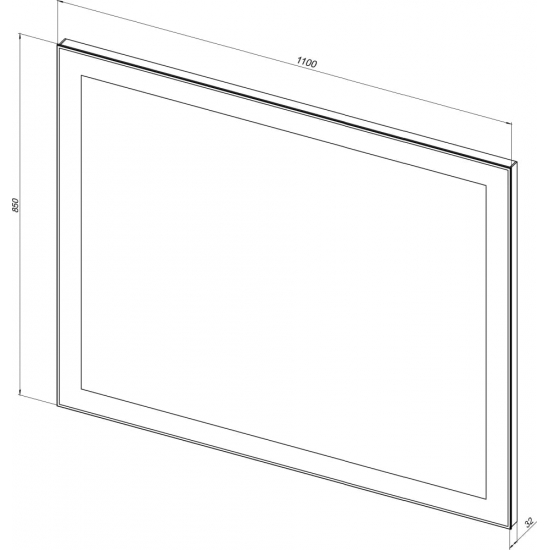 Зеркало AQUANET Алассио NEW 11085 с LED подсветкой