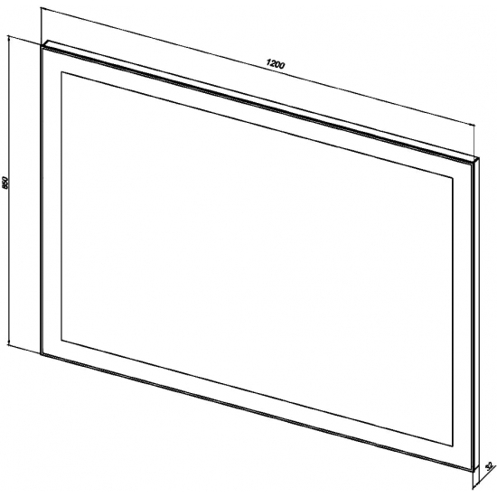 Зеркало AQUANET Алассио NEW 12085 с LED подсветкой