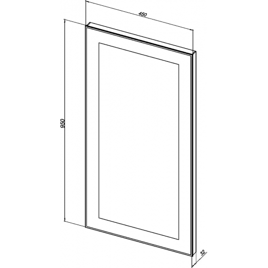 Зеркало AQUANET Алассио NEW 4595 с LED подсветкой