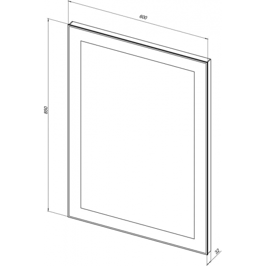Зеркало AQUANET Алассио NEW 6085 с LED подсветкой