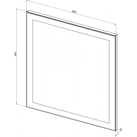 Зеркало AQUANET Алассио NEW 9085 с LED подсветкой