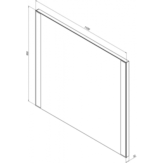 Зеркало AQUANET Форли 11085 с LED подсветкой