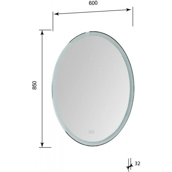 Зеркало AQUANET Комо New 6085