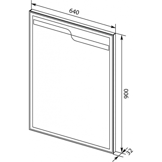 Зеркало AQUANET Модена 65 LED белый