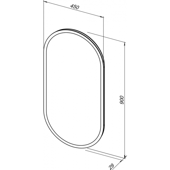 Зеркало AQUANET Монте 45 белый матовый