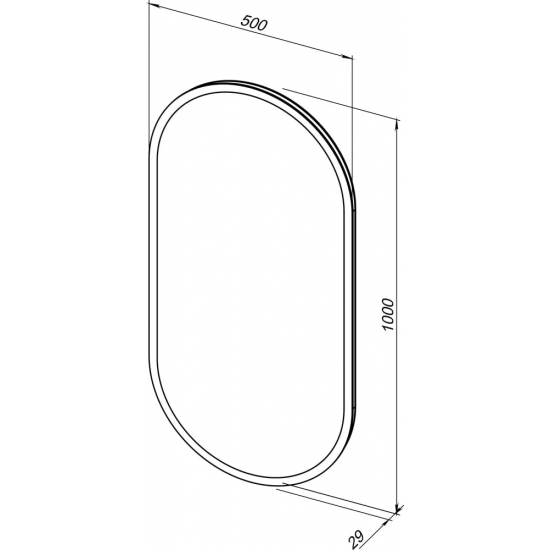Зеркало AQUANET Монте 50 белый матовый