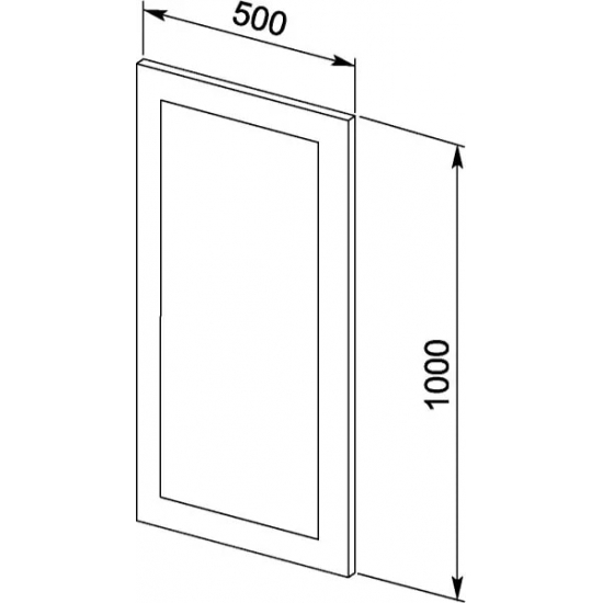 Зеркало AQUANET Нота 50х100 лайт