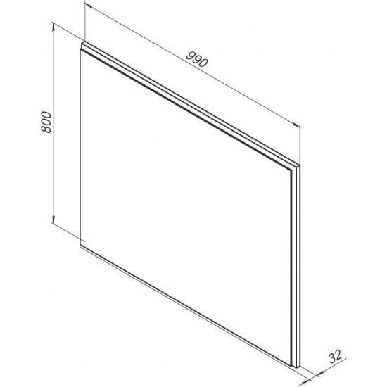Зеркало AQUANET Nova Lite 100 белый глянец LED