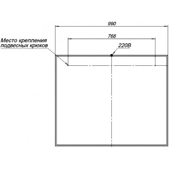Зеркало AQUANET Nova Lite 100 белый глянец LED