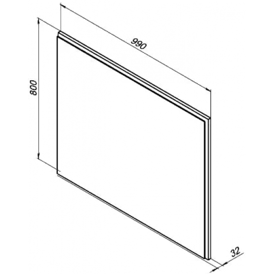 Зеркало AQUANET Nova Lite 100 дуб рошелье LED