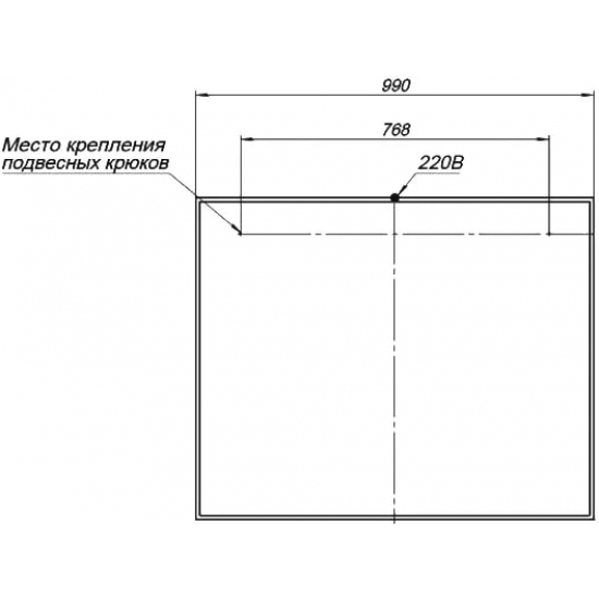 Зеркало AQUANET Nova Lite 100 дуб рошелье LED